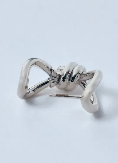 Bottega Veneta Women Knot Earrings In Metallic