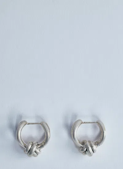 Bottega Veneta Women Knot Earrings In Metallic