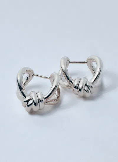 Bottega Veneta Women Knot Earrings In Metallic