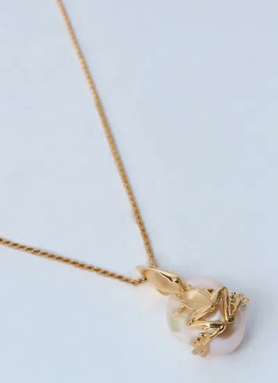 Bottega Veneta Women Rana Pearl Necklace In Gold