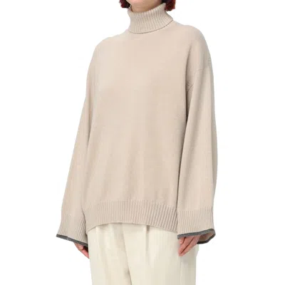 Brunello Cucinelli Cashmere Sweater Women In Neutral