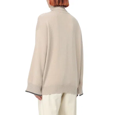 Brunello Cucinelli Cashmere Sweater Women In Neutral