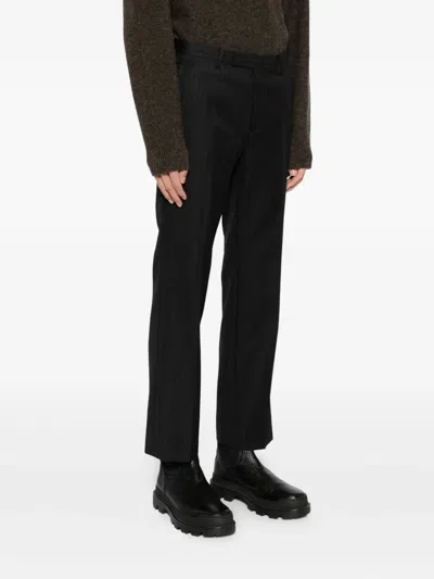 Auralee Striped Trousers In Gray