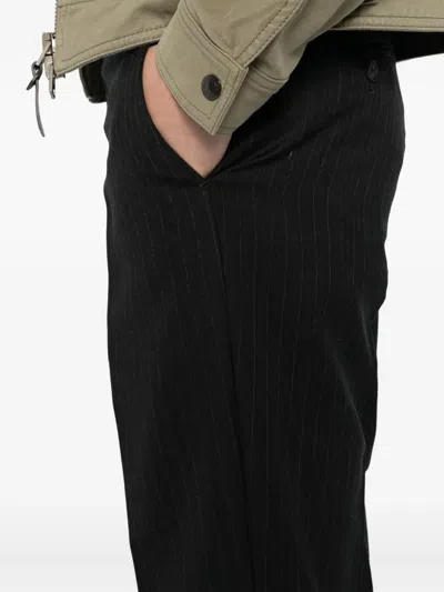 Auralee Striped Trousers In Gray