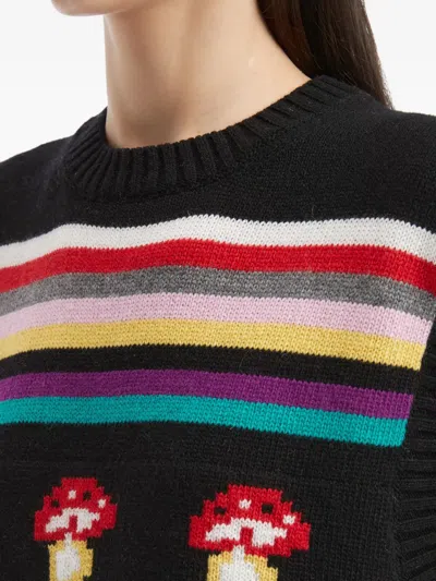 Msgm Striped Tank Top In Black