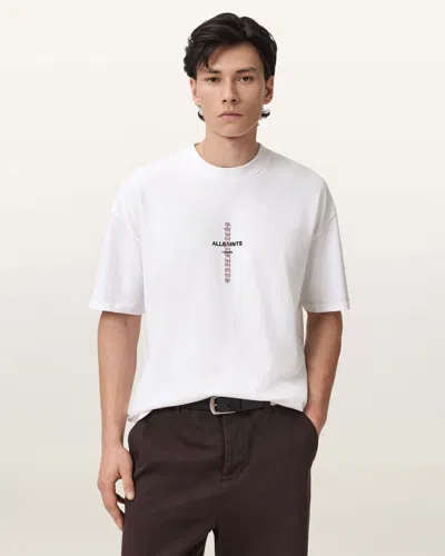 Allsaints Cotton Knox Short Sleeve T-shirt In White