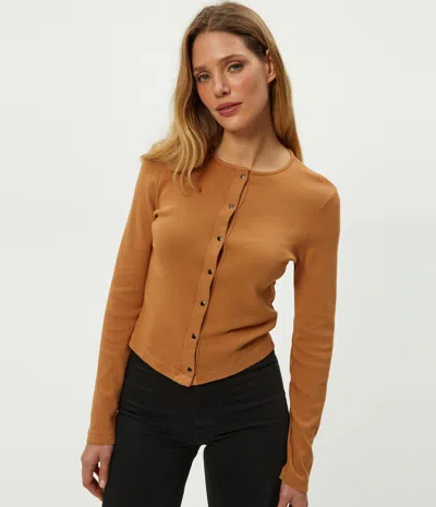 Michael Stars Trixie Cardigan In Brown