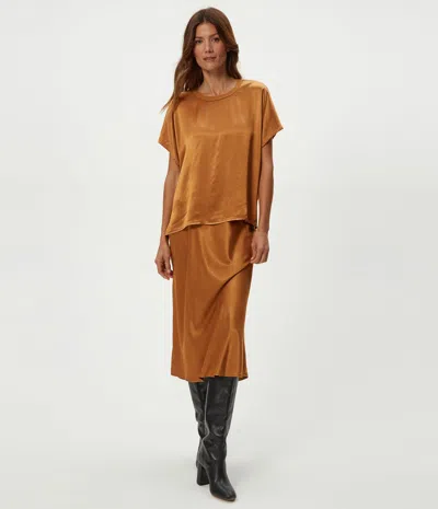 Michael Stars Leila Bias Midi Skirt In Black