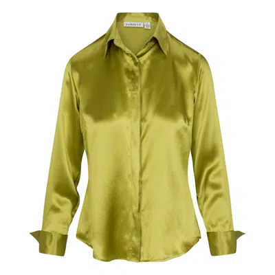 Farinaz Green Attitude Blouse – Deep Olive Women's Designer Top In Green