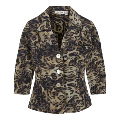 Farinaz Corset - Leopard Print In Brown