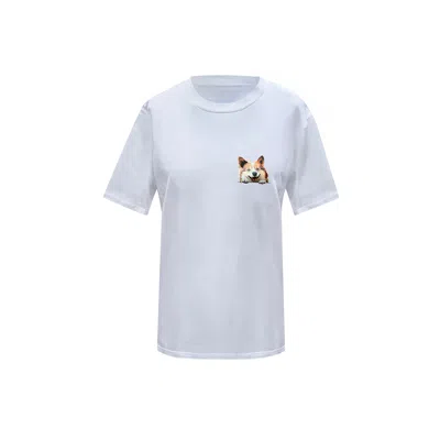 Toma Women's Dog Lover White T-shirt Number Twenty Three In White