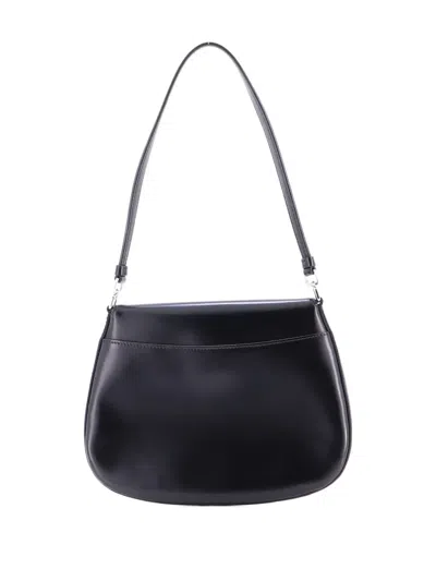 Pre-owned Prada Cleo Flap Shoulder Bag Spazzolato Leather Small Hobo Bag In Black