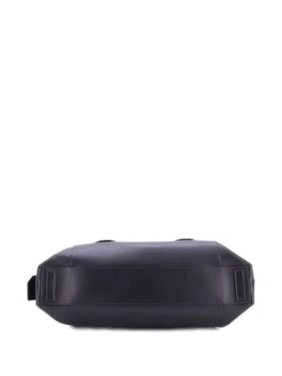 Pre-owned Givenchy Antigona Soft Lock Bag Leather Medium Satchel In Black