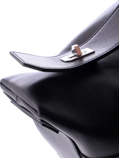 Pre-owned Givenchy Antigona Soft Lock Bag Leather Medium Satchel In Black