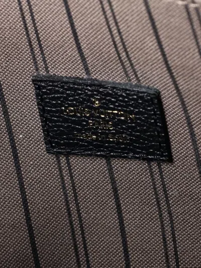 Pre-owned Louis Vuitton Pochette Metis Monogram Empreinte Leather Crossbody Bag In Black