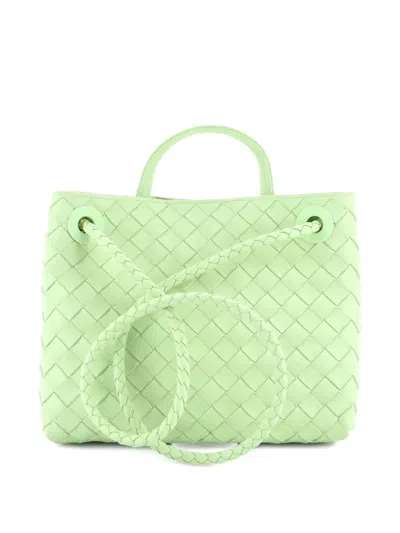 Pre-owned Bottega Veneta Andiamo Top Handle Bag Intrecciato Nappa Small Satchel In Green