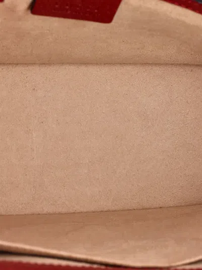 Pre-owned Gucci Queen Margaret Top Handle Bag Gg Coated Canvas With Leather Small Satchel In Neutral