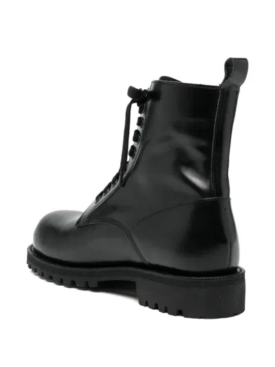 Comme Des Garçons Homme Deux Leather Boots In Black