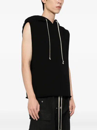 Rick Owens Concordians Runway Hooded Tank Top In Black