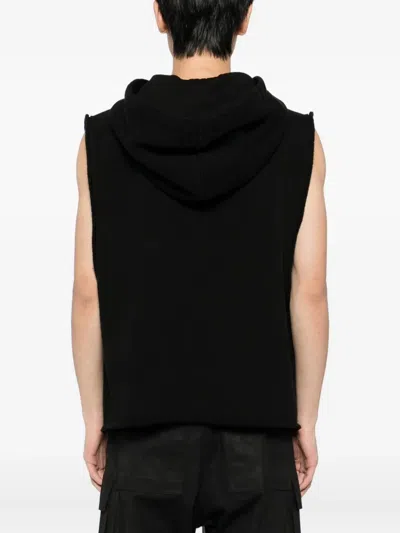 Rick Owens Concordians Runway Hooded Tank Top In Black