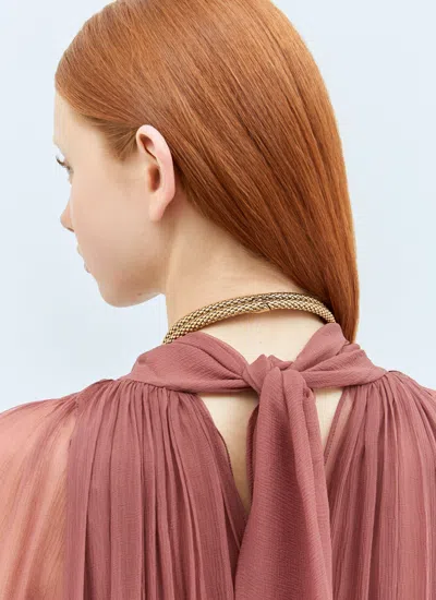 Chloé Gold Vintage Snake Choker Necklace In Neutral