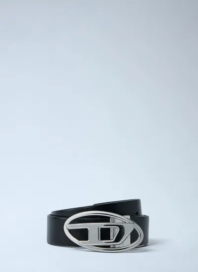 Diesel B-1dr W Woman Belt Black Size 38 Bovine Leather In Black