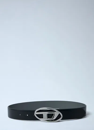 Diesel B-1dr W Woman Belt Black Size 38 Bovine Leather In Black