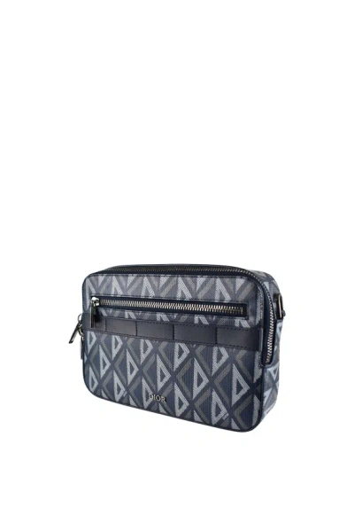 Dior Men Safari Pouch Shoulder Bag In Blue