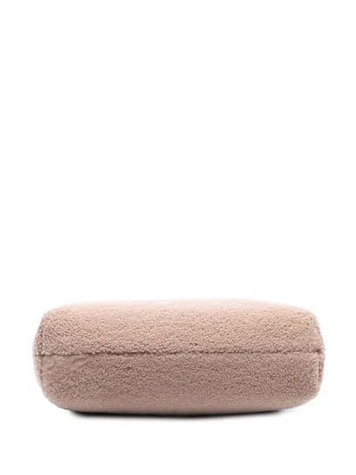 Pre-owned Fendi 2010-2025 Medium Shearling  First Shoulder Bag In Brown