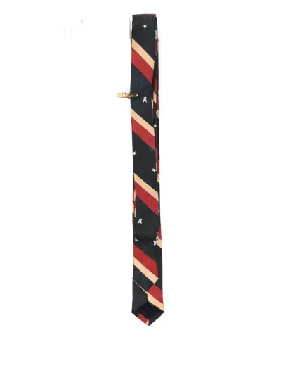 Masu Striped Tie In Red
