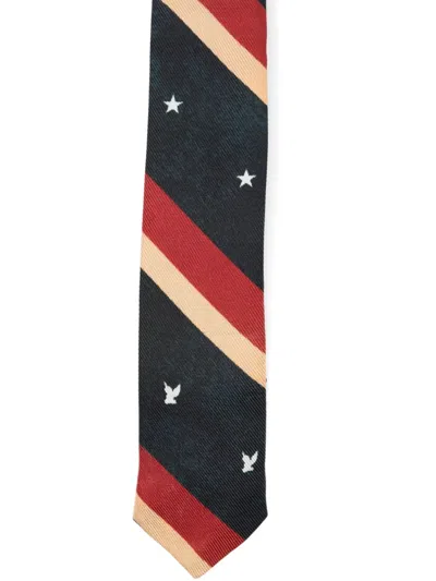 Masu Striped Tie In Red