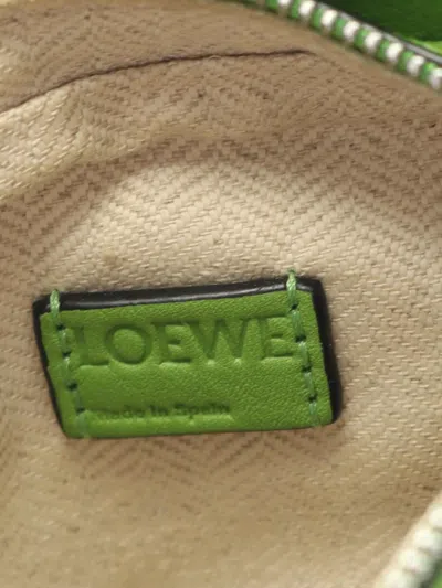Pre-owned Loewe 2010-2025 Nano Calfskin Puzzle Satchel Handbag In Green