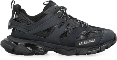 Balenciaga Track Nylon And Mesh Running Sneakers In Black