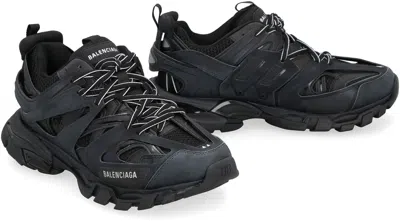 Balenciaga Track Nylon And Mesh Running Sneakers In Black