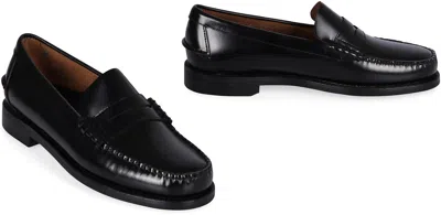Sebago Dan Leather Loafers In Black