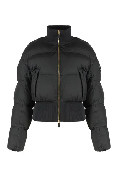 Elisabetta Franchi Technical Fabric Duvet In Black