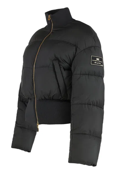 Elisabetta Franchi Technical Fabric Duvet In Black