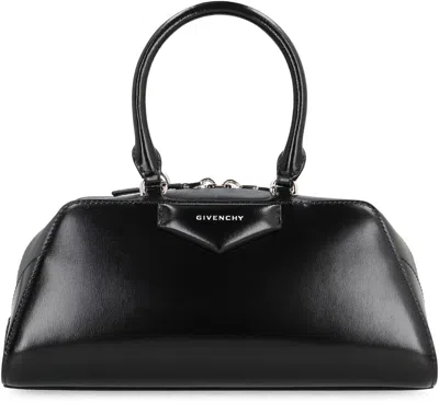 Givenchy Women Antigona East West Small Leather Shoulder Bag In Black