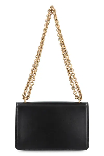 Valentino Garavani Vain Leather Shoulder Bag In Black