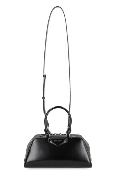 Givenchy Women Antigona East West Small Leather Shoulder Bag In Black