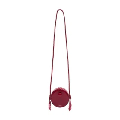 Isabel Marant Houna Tasseled Leather Shoulder Bag In Red