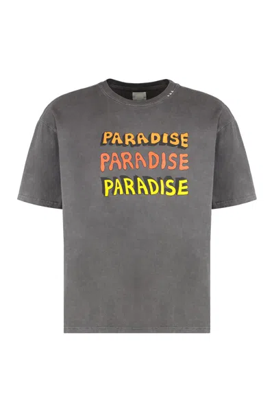 Alchemist Printed Cotton T-shirt In Gray