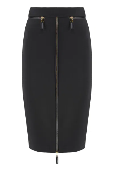 Elisabetta Franchi Pencil Skirt In Black