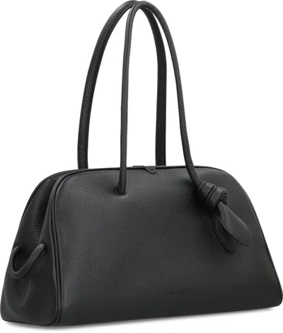 Jacquemus Le Turismo Leather Bowling Bag In Black