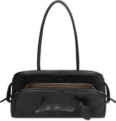 Jacquemus Le Turismo Leather Bowling Bag In Black