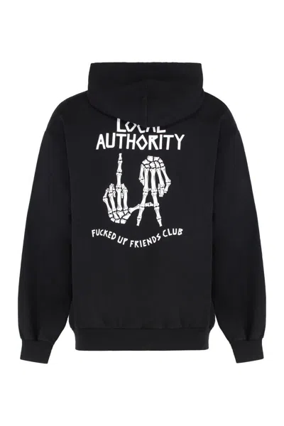 Local Authority Logo Hooded Sweater In Blue