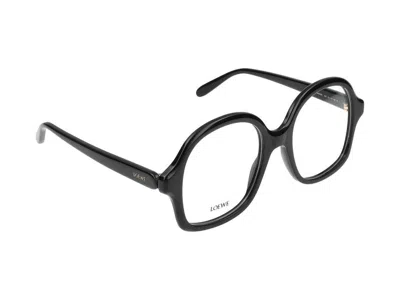 Loewe Black Slim Oversized Glasses In Black