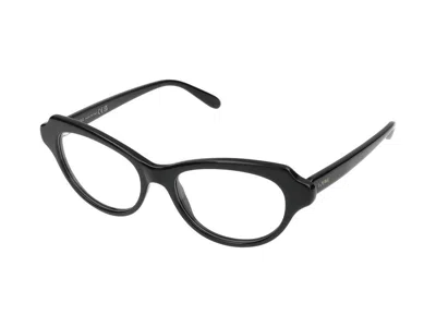 Loewe Black Slim Cat-eye Glasses In Black