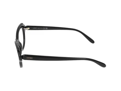 Loewe Black Slim Cat-eye Glasses In Black