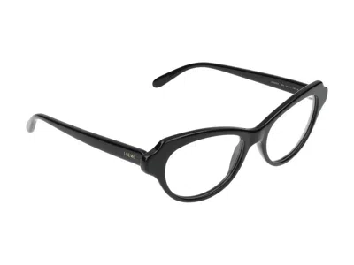 Loewe Black Slim Cat-eye Glasses In Black